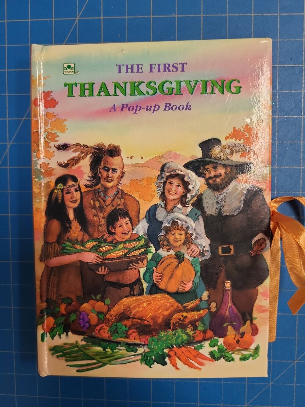 Golden The First Thanksgiving Pop-up Book Robert Sauber Illustrated Storybook